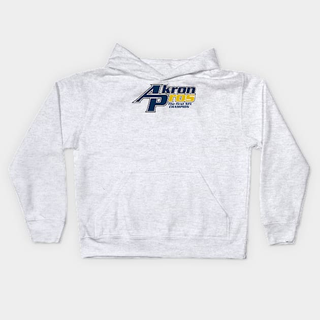 Akron Pros Modernized Wordmark Kids Hoodie by DarthBrooks